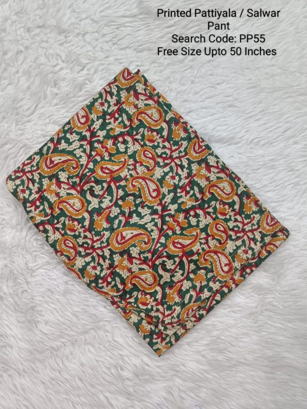 PP55 - Cotton Printed Pattiyala / Salwar Pant - Free Size
