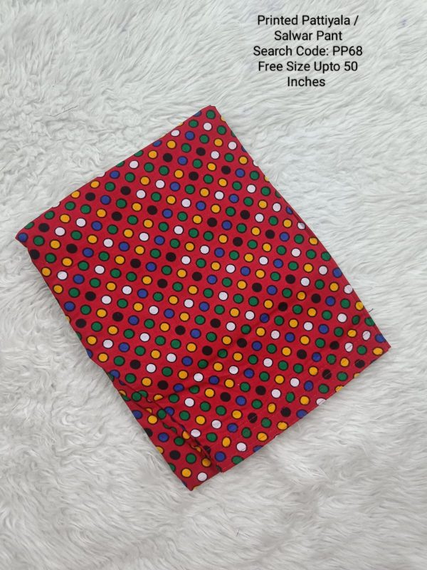 PP68- Cotton Printed Pattiyala / Salwar Pant - Free Size