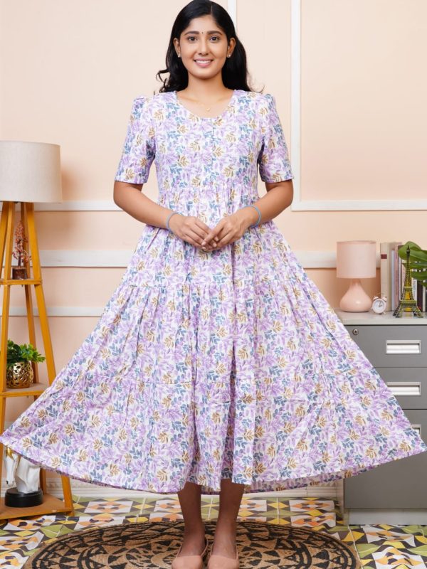 TLM001 - Thogai - Temple Tower Three Layer Maxi Dress