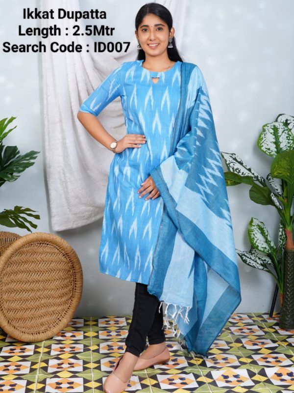 ID007 - Ikkat Dupatta - 2.5 Meter