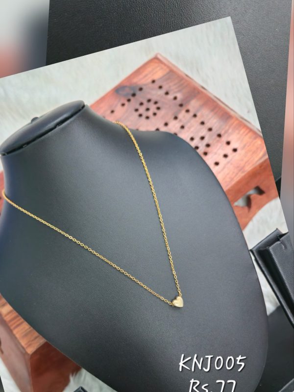 KNJ005 - Classic Pendant Necklace – Minimal Gold Chain for Women