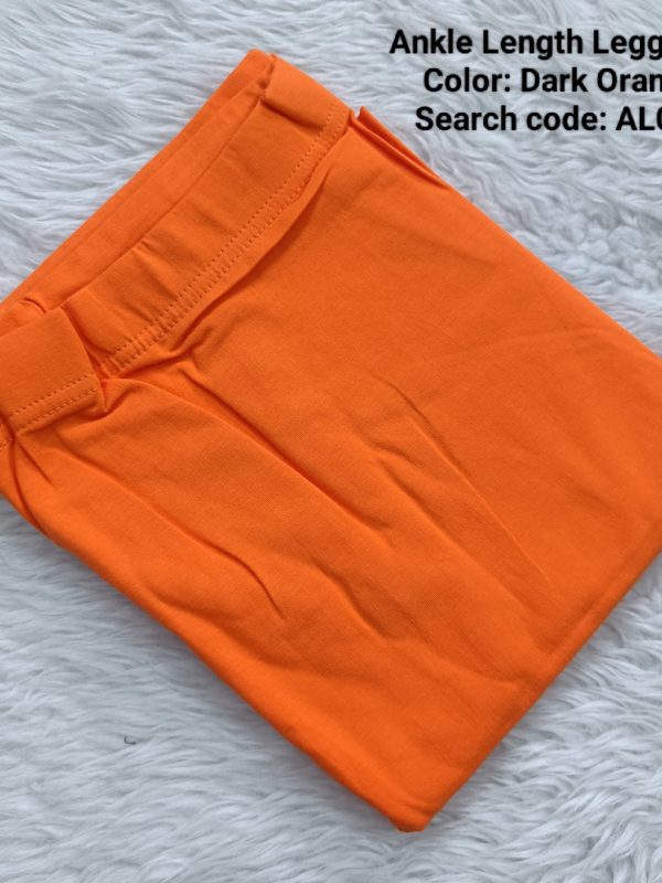 AL021- Ankle Length Leggings -Dark Orange- XL , XXL Size