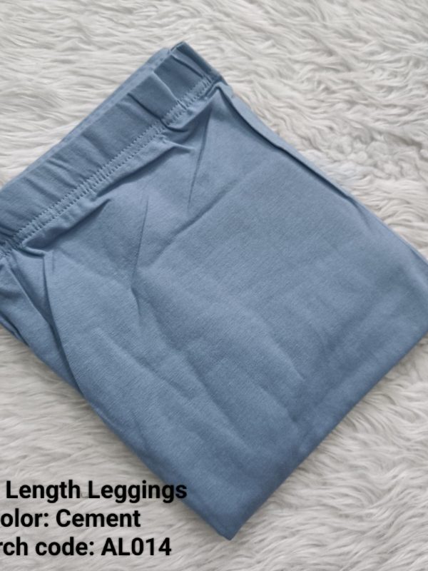 AL014- Ankle Length Leggings -Cement- XL , XXL Size