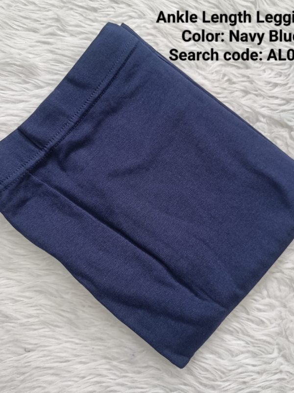 AL012- Ankle Length Leggings -Navy Blue- XL , XXL Size