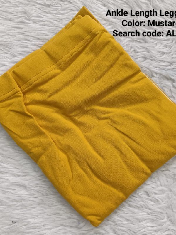 AL008- Ankle Length Leggings -Mustard- XL , XXL Size