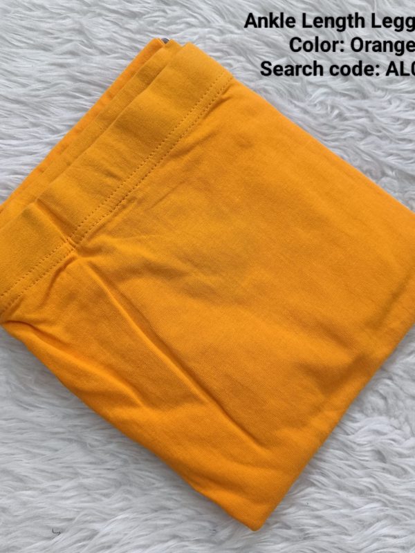 AL003- Ankle Length Leggings -Orange- XL , XXL Size