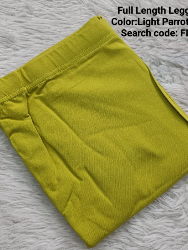 FL019- Full Length Leggings -Parrot Green - XL , XXL Size