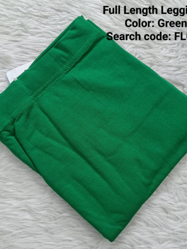 FL018- Full Length Leggings - Green - XL , XXL Size