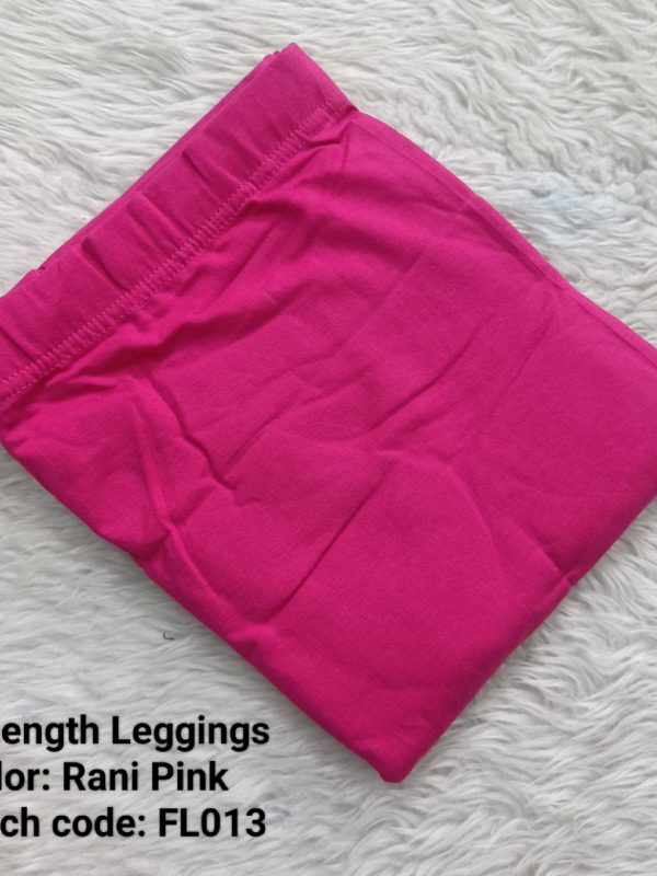 FL013- Full Length Leggings - Rani Pink - XL , XXL Size