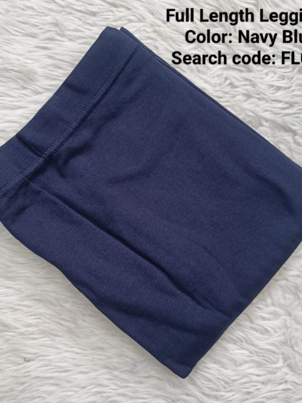 FL012- Full Length Leggings - Navy Blue - XL , XXL Size