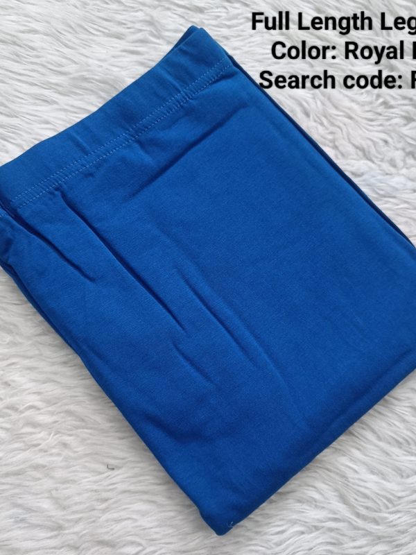 FL010- Full Length Leggings - Royal Blue - XL , XXL Size