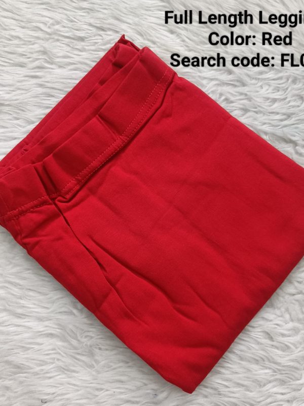 FL009- Full Length Leggings - Red - XL , XXL Size