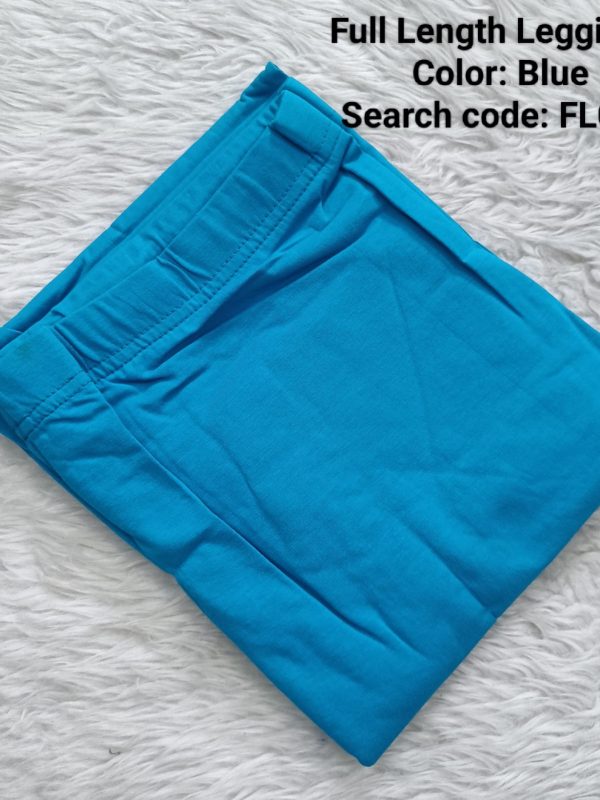 FL006- Full Length Leggings - BLUE - XL , XXL Size