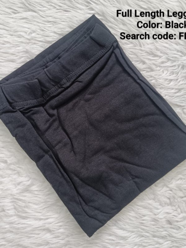 FL004 - Full Length Leggings - Black - XL , XXL Size