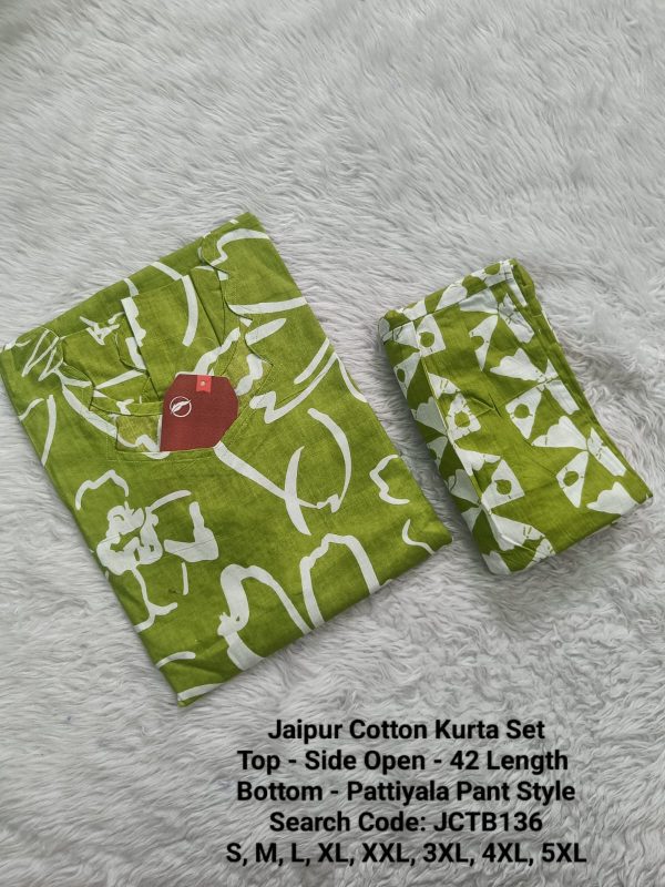 JCTB136 - Jaipur Cotton Top and Bottom - Without Lining