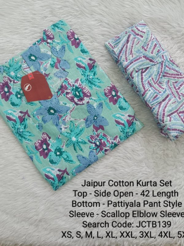 JCTB139- Jaipur Cotton Top and Bottom - Without Lining