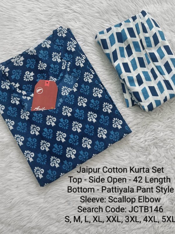 JCTB146- Jaipur Cotton Top and Bottom - Without Lining
