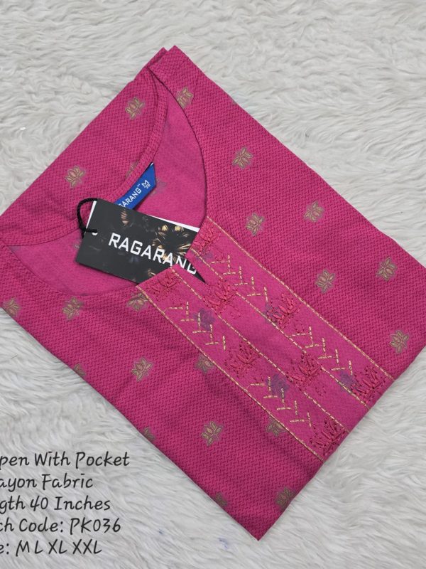 PK036 - Side Open Kurtis with Pocket