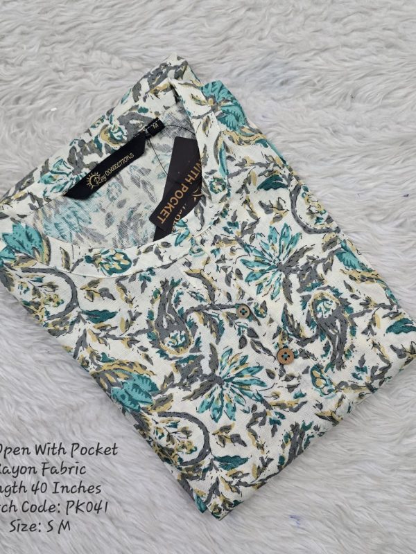 PK041- Side Open Kurtis with Pocket