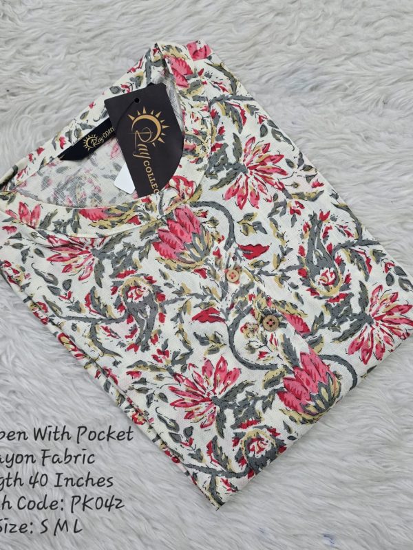 PK042- Side Open Kurtis with Pocket