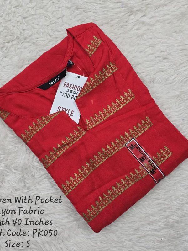 PK050 - Side Open Kurtis with Pocket