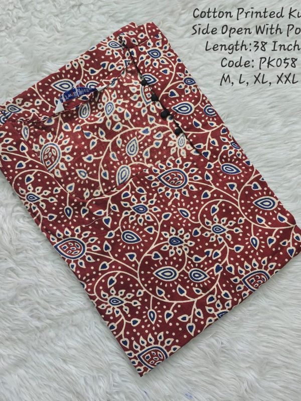 PK058 - Side Open Kurtis with Pocket