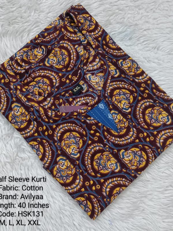 HSK131- Half Sleeve Kurtis