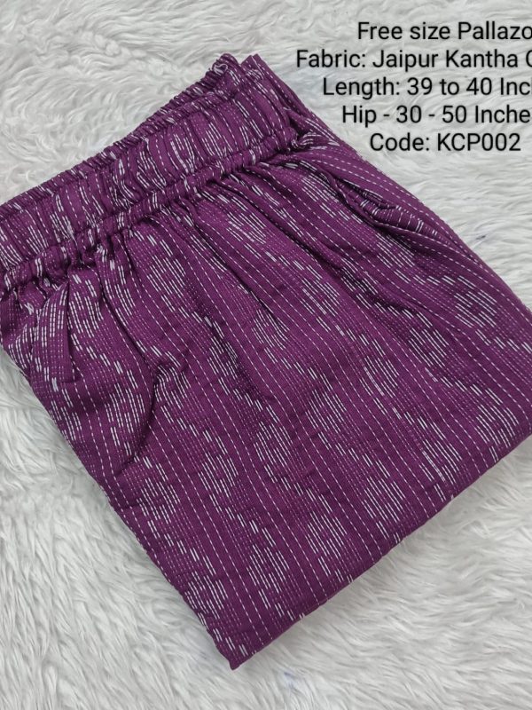 KCP002- Jaipur Cotton Palazzo - Free Size