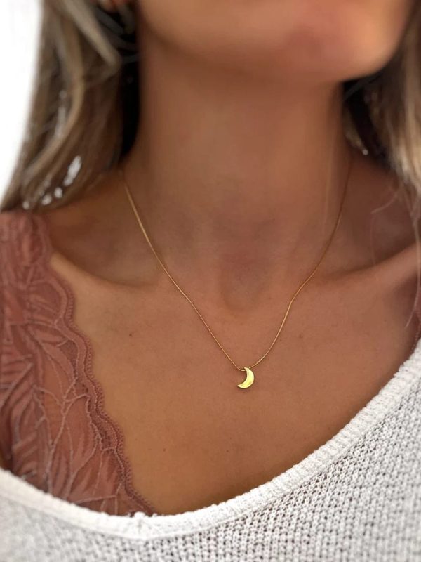 KNJ006 - Classic Pendant Necklace – Minimal Gold Chain for Women