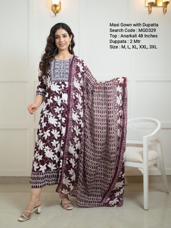 MGD329 - Festive Collections - Maxi Gown with Dupatta