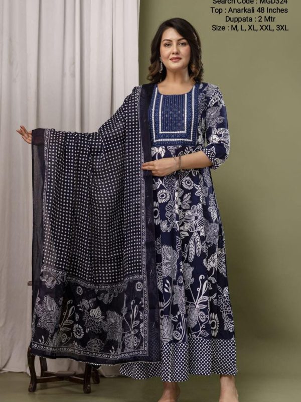 MGD324 - Festive Collections - Maxi Gown with Dupatta