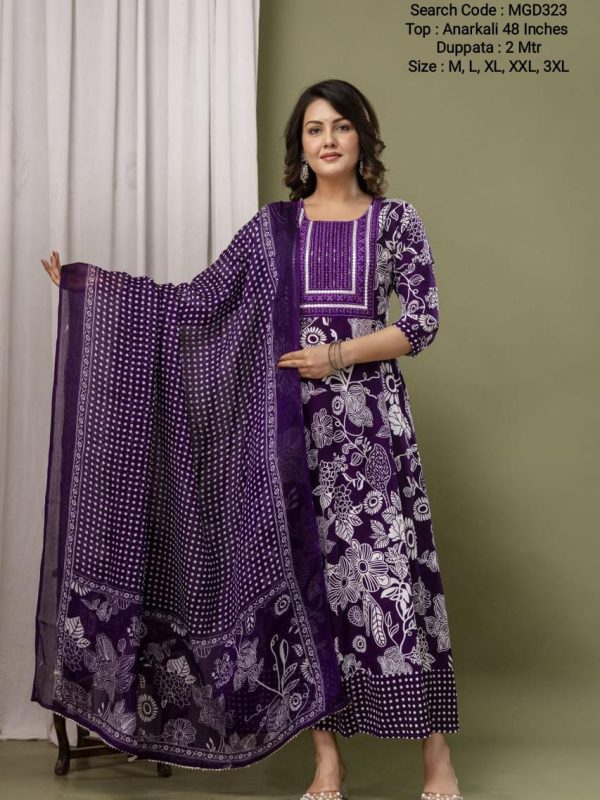 MGD323 - Festive Collections - Maxi Gown with Dupatta