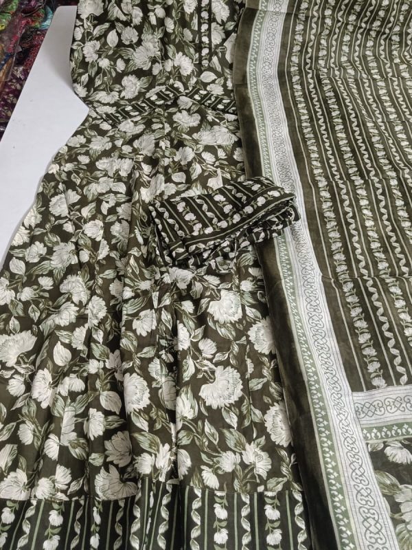 BAS006 - Cotton Anarkali Full Set