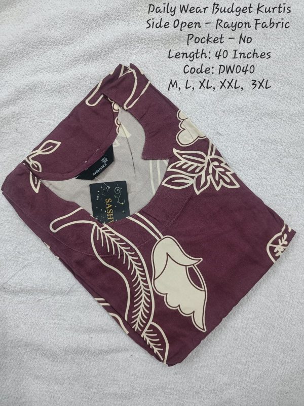 DW040- Daily Wear Budget Friendly Kurtis