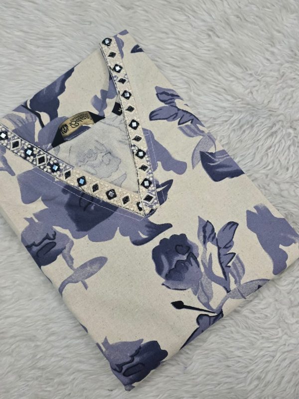 ESK010- Embroidery and Sequence work Side Open Kurtis