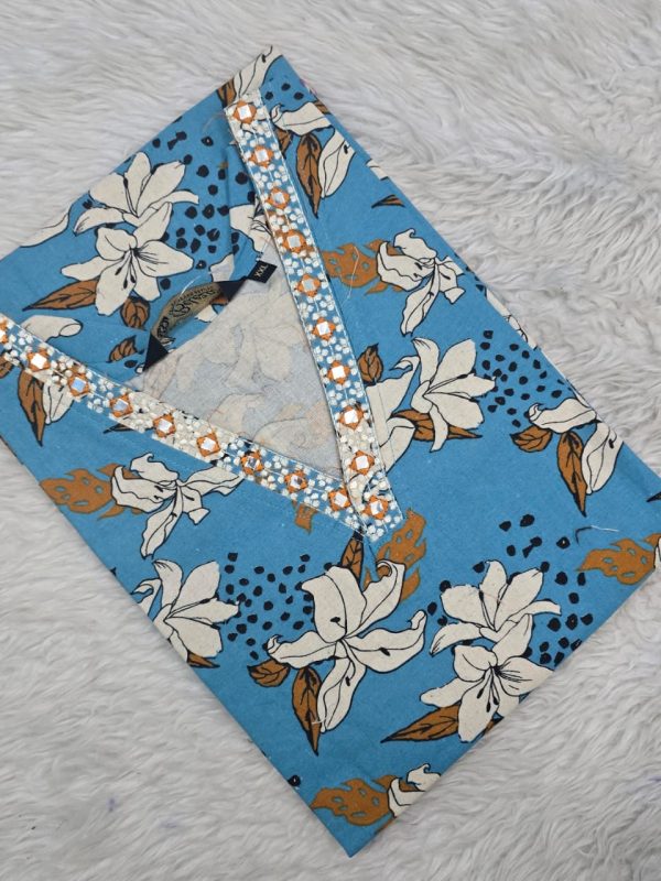 ESK013- Embroidery and Sequence work Side Open Kurtis