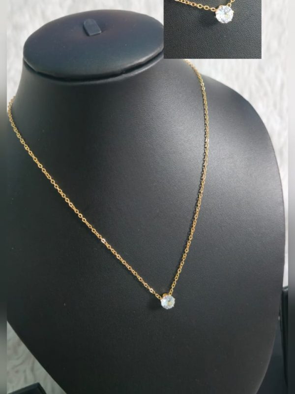 KNJ021 - Classic Pendant Necklace – Minimal Gold Chain for Women