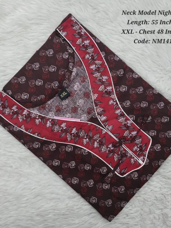 NM141 - Nila Nighties - Neck Model - XXL Size