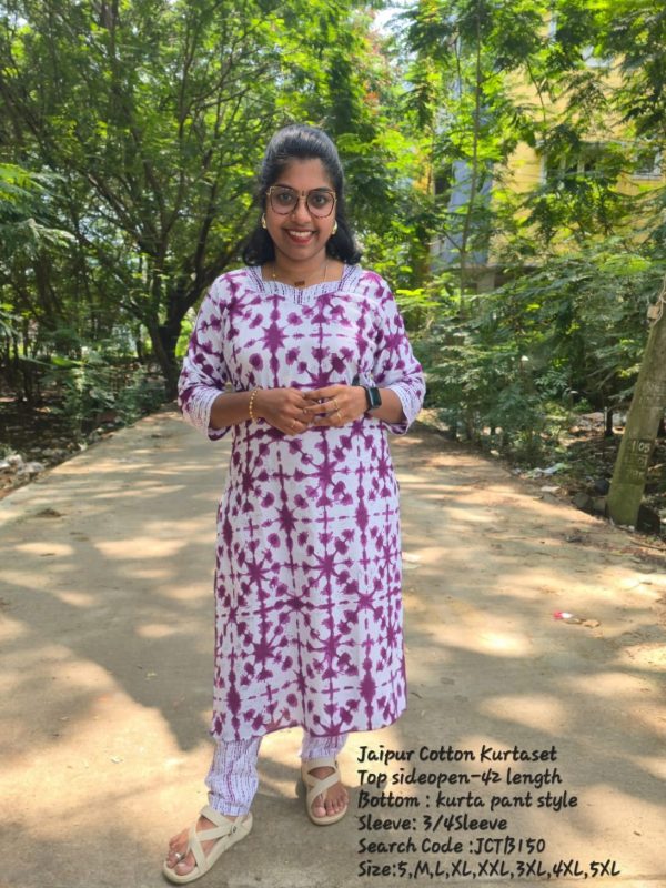 JCTB150 - Jaipur Cotton Top and Bottom - Without Lining