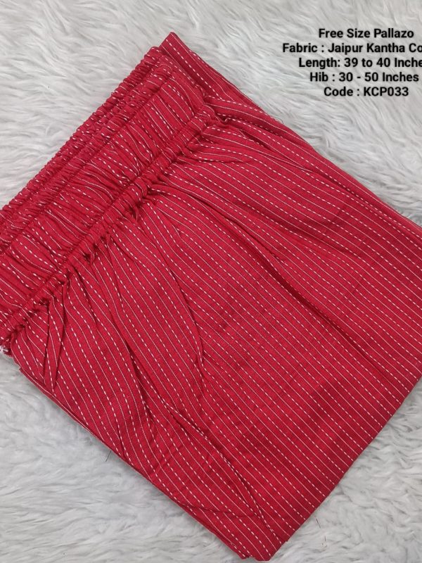 KCP033- Jaipur Cotton Palazzo - Free Size