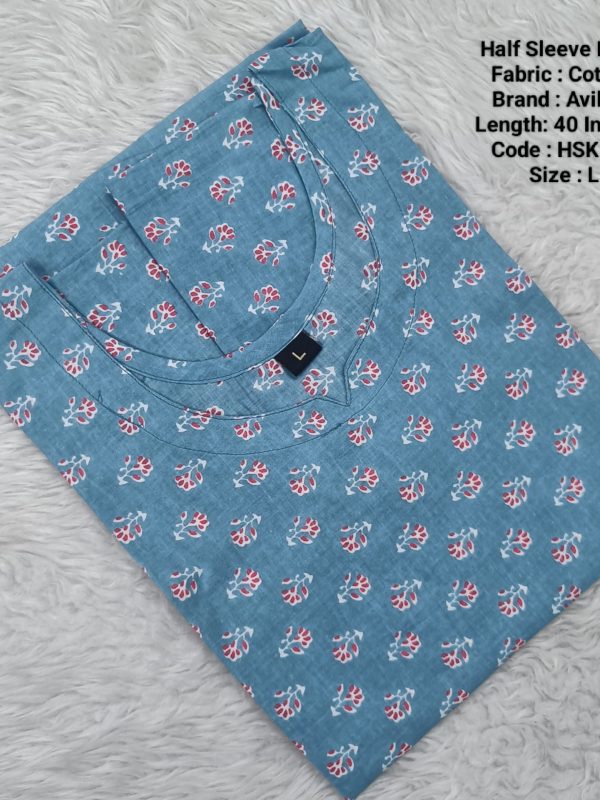 HSK164- Half Sleeve Kurtis