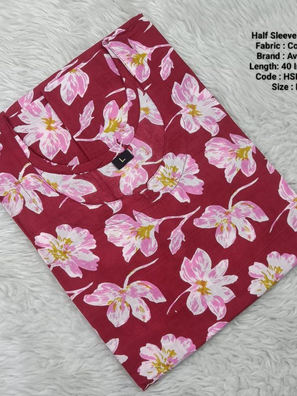 HSK165- Half Sleeve Kurtis