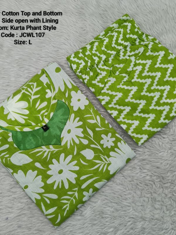 JCWL107 - Jaipur Cotton Top and Bottom with Lining