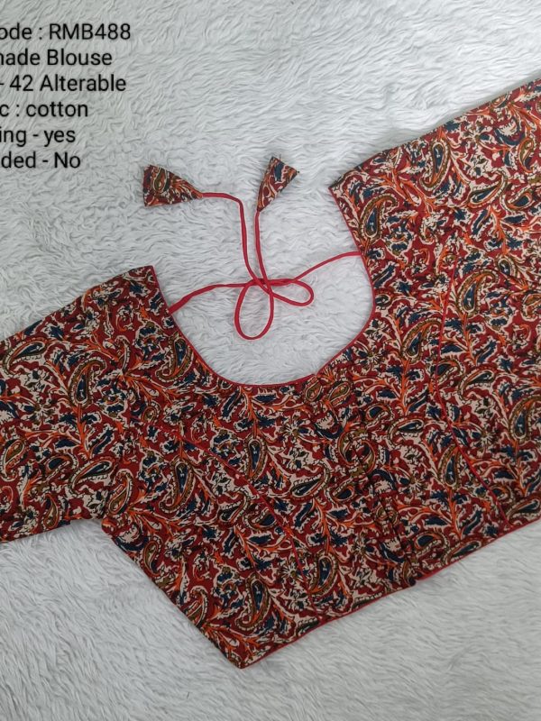 RMB488 - Ready to Wear Blouse  - Jaipur Cotton Katha Work Blouse - Full Lining