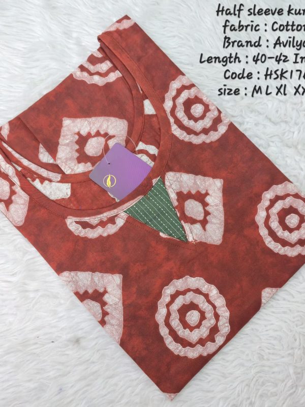 HSK176- Half Sleeve Kurti