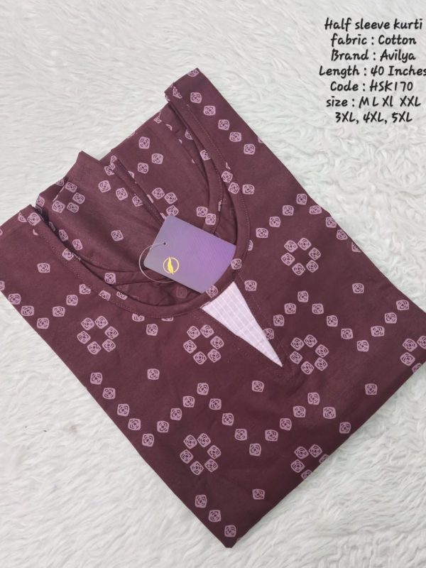 HSK170- Half Sleeve Kurti