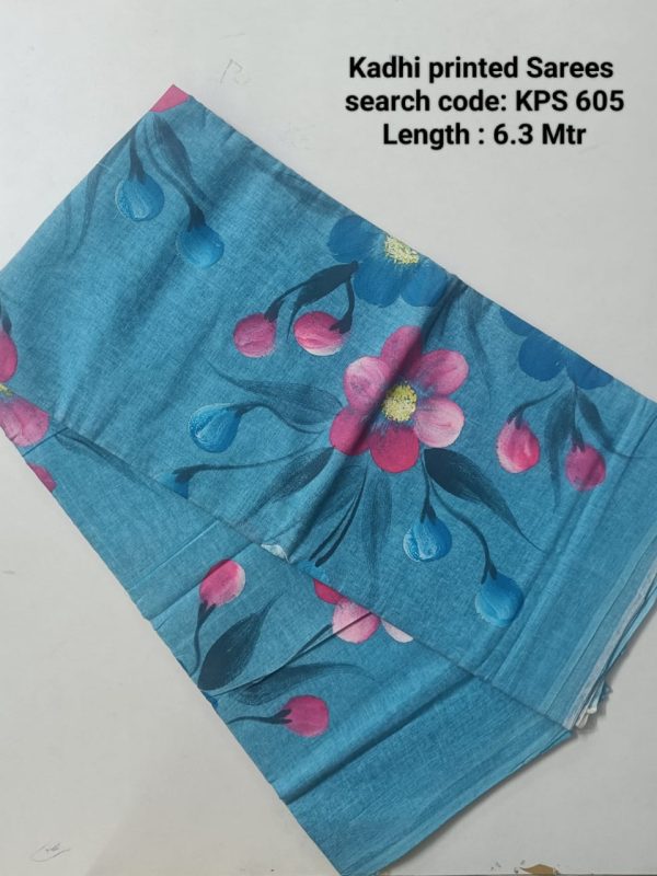 Premium Khadhi Cotton Printed Sarees  - KPS605